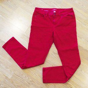 Ann Taylor Size 8 Red Modern Skinny Jeans in EUC